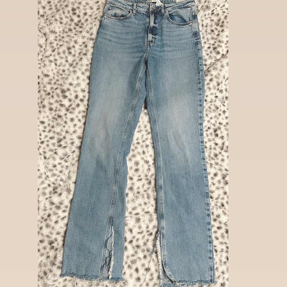 Zara high waisted split jeans